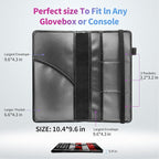 Car Registration and Insurance Card Holder, Rfid Blocking Leather Auto Car Document Holder,Vehicle Glove Box Driver License Card Document Organizer For Men women-Eagle on USA Flag