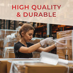 Shrink Wrap Roll for Moving | 80 Gauge 5" x 1000 FT Plastic Wraps for Packing | Clear Stretch Film for Pallets, Furniture, Boxes & Storage Protection - 3 Pack