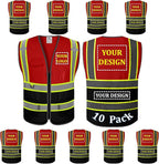 BeautyWill Custom Logo Safety Vest Class2 High Visibility Reflective Vest Breathable Construction Vest