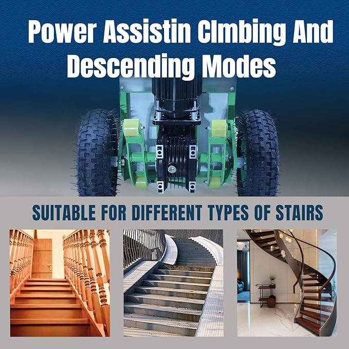 Electric Stair Climbing Dolly, Heavy Duty Cart 880lbs Capacity 1200W Motorized Hand Truck with Foldable Design for Moving Furniture Fridge Appliance(Black)