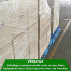 Farm Plastic Supply - Pallet Cover Bags 50 Pack - 3 Mil Clear (55" x 53" x 75") - Heavy Duty Construction Grade Strength Pallet Bags, Polyethylene Pallet Bags, Outdoor Protection, and Pallet Storage
