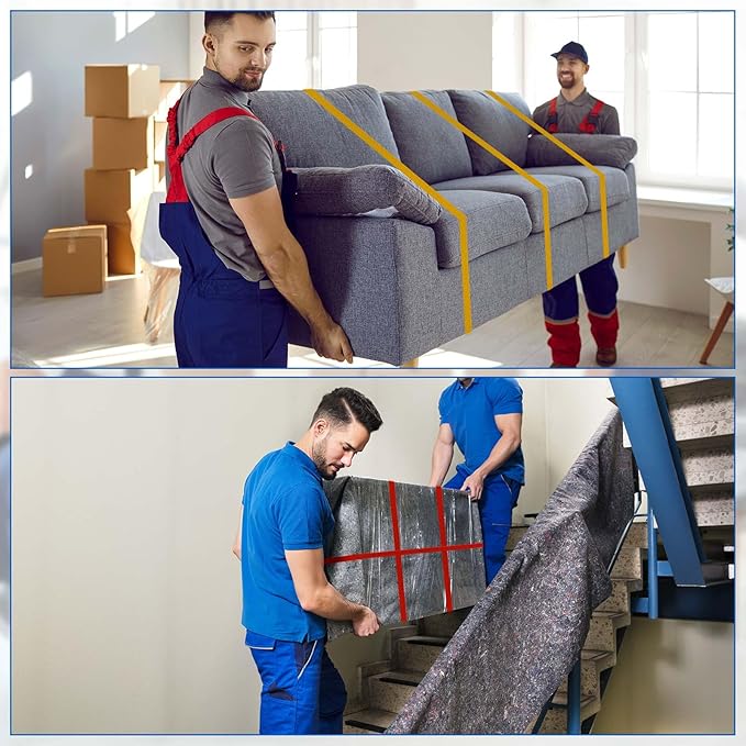 12 Pcs Extra Large 42" 36" 30" 25" Moving Rubber Bands for Furniture Elastic Variety Heavy Duty Moving Bands for Mover Pallets Blankets Boxes Packing Supplies, 4 Assorted Colors