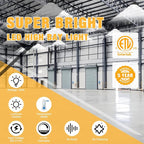 UFO LED High Bay Light 100W 8Pack, High Bay LED Shop Lights 14,000LM Dimmable, 6' Cable with US Plug, Hanging Hook, Safe Rope, High Bay LED Light for Warehouse Factory Barn Shop
