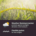 Outdoor Extension Cord Waterproof 100 FT, Yellow 12/3 SJTW Heavy Duty, Flexible 100% Copper 3 Prong Extension Cord for Lawn, Garage,UL Listed