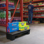 Slim Jim DUN5014 Narrow Heavy-Duty Plastic Poly Dunnage Rack for Warehouses and Commercial Storage 36" x 12" x 8" with 750 lb Capacity | For Wareshouse, Storage, and Merchandising