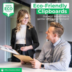 Letter Size Clipboards with Low Profile Clip (Set of 5) - Wood Clipboards Bulk 5 Pack, Heavy Duty Clipboard, Back to School Teacher Classroom Supplies, School Supplies for College Students