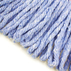 String Mop Heads Replacement Heavy Duty Commercial Grade Blue Cotton Looped End Wet Industrial Cleaning Mop Head Refills (1, Medium)