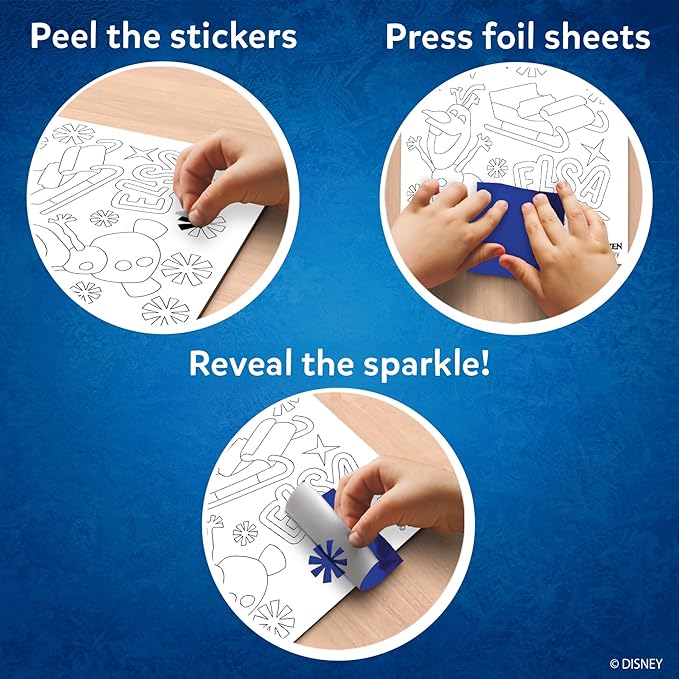 Skillmatics Foil Fun - Disney Frozen, Mess-Free Art, Craft Kits & Supplies, DIY Creative Activity, Travel Toys, Christmas Gifts for Fans of Elsa, Anna, Olaff, Girls, Boys, Ages 4, 5, 6, 7, 8, 9