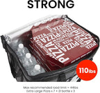 NZ home Insulated Cooler Bag and Food Warmer (3XL, 10-Pack) for Delivery & Grocery Shopping with Zippered Top, Black