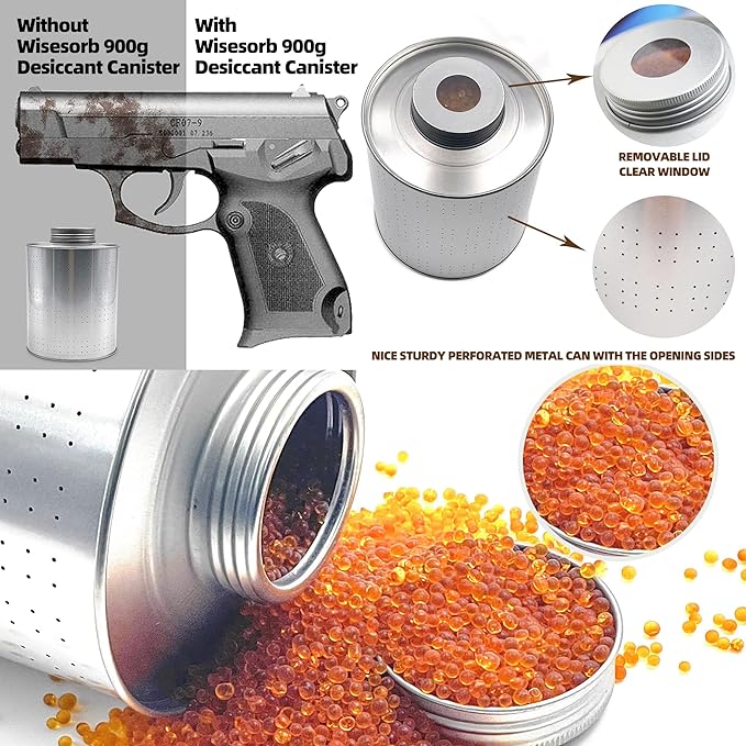 900 Gram Dehumidifiers for Home, Rechargeable Gun Safe Dehumidifier, Gun Safe Accessories 2 LBS Dehumidifier for Basement, Closet, Garage, Safe, Car, Moisture Absorbers Desiccants