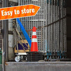 Traffic Cones 28 inch Orange 12 Pack Heavy Duty Safety Cones with Reflective Collars Fit Parking Lot,Driveway Road Traffic Control Construction Cones