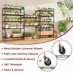 PrimeZone 6 Tier Wire Shelving with Wheels 79''H 1500lbs Storage Shelves NSF Certified Heavy Duty Steel Metal Shelf Adjustable Rolling Rack Kitchen Garage Closet Pantry Laundry 79''HX36''WX16''D 3Pcs