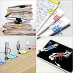 SANNIX 110 PCS Colored Binder Clips, X Large, Large, Medium, Small, Mini and Micro, Colorful Binder Clips Assorted Sizes Clips for Office Home School Supplies
