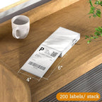 SJPACK 4" x 6" Thermal Labels, 200 Fanfold Labels, Direct Thermal Shipping Label Compatible with Nelko, Rollo, Zebra, Brother, Orgbro, Munbyn, Jadens Shipping Label Printer, Commercial Grade