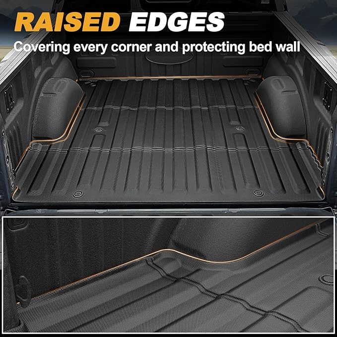 Truck Bed Mat for Ford F150 2015-2025, All Weather Trunk Bed Liner for 2025 Ford F-150 Accessories, 5.5FT 67.1'' TPE Cargo Liner Truck Mat (Not Fit 6.5FT/8FT Bed)