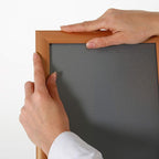 M&T Displays Curved Menu Board 11x17 Inch Pedestal Sign Holder with 8.5x11 Inch Brochure Holder Copper Floor Standing Aluminum Front Loading Easy Open Poster Message Advertisement Post