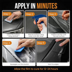 Clear PPF Film for Car – 6" x 50' Roll, 6.5mil TPU Paint Protection Film, High Gloss Paint Shield Against Rubber, Dirt, and Road Debris for Track Day, Road Trips, and DIY Install
