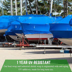 Farm Plastic Supply - Polyethylene Plastic Shrink Wrap - 7 mil – Boat Shrink Film for use with Heat Gun, Industrial Shrink Wrap, Plastic Sheeting for Storage, Boat Shrink Wrap (Blue, 17' x 50')