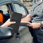 2Pack Leather Car Registration and Insurance Card Holder, Car Document Holder for Cards License with Magnetic Shut (Black)