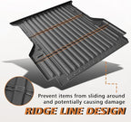 TripleAliners Truck Bed Mat Compatible with 2024 2025 Ford Ranger Accessories 5FT Vehicle Perfectly Flush All Weather Protection TPE Heavy Duty Pickup Car Bed Cargo Mat Bed Liner