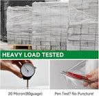 80 Gauge Stretch Wrap Film - 5" x 1200' (12 Rolls) - Heavy Duty Plastic Wrap for Moving, Packing, Shipping & Pallet Stabilization 600% Stretch Self-Adhering Shrink Wraps for Furniture Protection