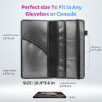 Car Registration and Insurance Holder,Leather Insurance License and Registration Card Holder for Car Glove Box, Auto Truck Document Holder Organizer for Men Women,Skull Flowers