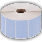 2.25" X 1.25" Direct Thermal Perforated Stickers Labels for Barcodes, Address, Consignment - Compatible with Zebra, Rollo, Godex and More (Blue, 6 Rolls)