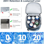 SPARTER Backpack Cooler Insulated Leak Proof 33/49 Cans, 2 Insulated Compartments Thermal Bag, Portable Lightweight Beach Travel Camping Lunch Backpack for Men and Women