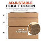 Multi-Depth Corrugated Shipping Boxes, 14"L x 12"W x 6"H, 10-Pack - USA-Made Boxes for Moving, Storage & Small Business Packaging - Heavy-Duty Cardboard Bines for Household & Office by IDL Packaging
