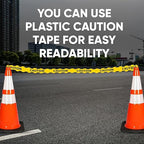 Pyle Traffic Cones, 4-Pack PVC with Heavy-Duty Base, High-Visibility Safety Cones with Stackable Design for Parking, Roadwork, Construction Zones, & Outdoor Weather-Resistant Use, 28"