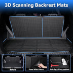Hutisya-Floor Mats & Cargo Liner with Backrest Set Fit for Nissan Armada 7 Seats 2025 All Weather Protection Anti-Slip & Durable TPE Full Set Liners Automotive Accessories-Black