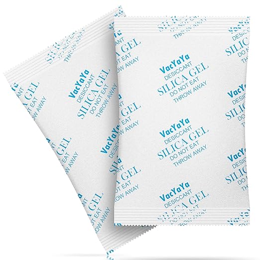 VacYaYa 20 Gram(30Packs) Food Grade Moisture Absorbers Silica Gel Packs Desiccant for Storage,Food Safe Dessicant Silica Gel Packets for Moisture Storage Control