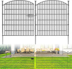 15 Panels Decorative Garden Fence with Gate - 32 in (H) x 35.4 ft (L) No Dig Dog Fence Outdoor for Yard, Rustproof Tall Garden Fencecing Panels, Animal Barrier Suitable for Yard Border, Patio