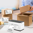 RyhamPaper 4" x 6" Fanfold Direct Thermal Labels - White Shipping Mailing Postage Labels, Perforated, Permanent Adhesive(20 Stacks - 20000 Labels)