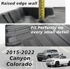 TripleAliners Truck Bed Mat Compatible with 2015-2022 Chevy Colorado/GMC Canyon Accessories 5FT Vehicle Perfectly Flush All Weather Protection TPE Heavy Duty Pickup Car Bed Cargo Mat