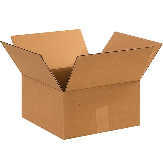 Tape Logic Shipping Boxes Flat 12"L x 12"W x 6"H, 25-Pack | Corrugated Cardboard Box for Packing, Moving and Storage