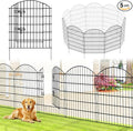 Metal Garden Fence 32 in H x 28 in W 5 Panels (4 Panels + 1 Gate) Total Length 11.6 ft, No Need Dig Rustproof Animal Barrier Fencing Border Fence for Dog, Patio,Yard, Landscape, Flower Bed