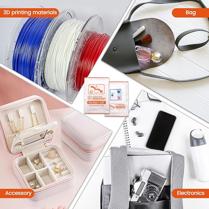 13X Molecular Sieve Powder Packs for 3D Printer Filament Storage, 3D Printer Filament Dryer (20g/30pcs)
