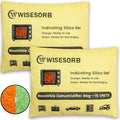 2 Pack 500G Reusable Silica Gel Desiccant Dehumidifier Bags, Color Indicating Moisture Absorbers for Car, Closet, Garage, 3D Filaments, Emoisture, Microwave Rechargeable Reusable Drying Bags