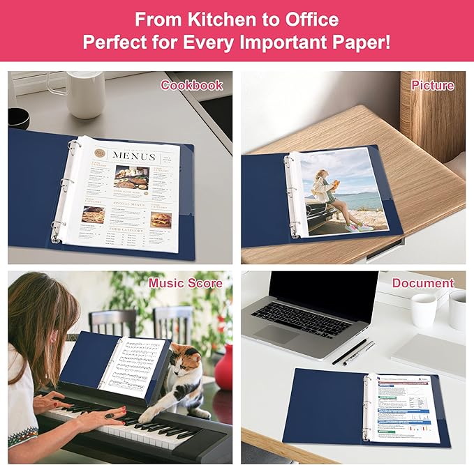 100-Pack Heavy Duty 8.5"x11" Sheet Protectors - Top-Loading Acid-Free & Waterproof for Photos, Certificates, School, Office, Legal Documents, Medical Records, Teachers, Artists (100)
