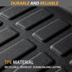 AIPOIL® Floor Mats & Cargo Liner Set for 2022-2026 Volkswagen Taos AWD All Weather Protection TPE Anti-Slip Automotive Full Set Custom VW Taos AWD Car Mats Accessories - Black