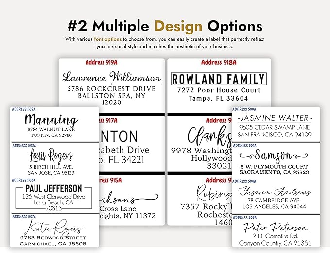 Personalized Roll of Address Labels – Custom Return Address Stickers – 2.75" x 0.75" Self-Adhesive Labels for Mailing & Envelopes