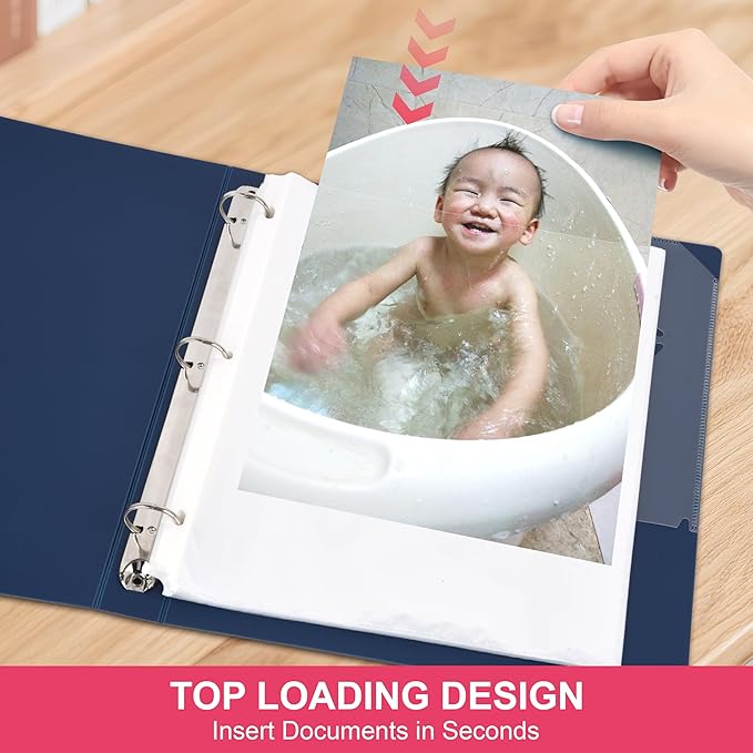 100-Pack Heavy Duty 8.5"x11" Sheet Protectors - Top-Loading Acid-Free & Waterproof for Photos, Certificates, School, Office, Legal Documents, Medical Records, Teachers, Artists (100)