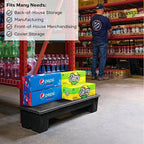 Slim Jim DUN5015 Narrow Heavy-Duty Plastic Poly Dunnage Rack for Warehouses and Commercial Storage 48" x 12" x 8" with 1000 lb Capacity | For Warehouses, Merchandising, and Storage