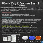 Dry & Dry 20 Gram Blue Indicating Silica Gel Packets - Rechargeable, 30 Packs