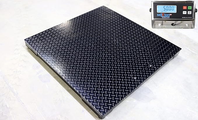 SellEton SL-4040-5k-NN 40" x 40" Industrial Floor Scale l 5000 lbs x 1 lb l Warehouse Pallets