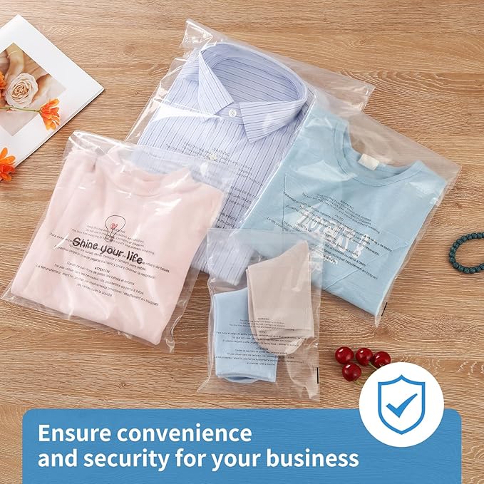 iMailer - 500 Pcs - 6" x 9", Suffocation Warning Self Seal Clear Plastic Poly Bags 1.6 Mil for A7 A8 A9 Cards & Envelopes, Bakery, Cookies, Candies-Permanent Glue