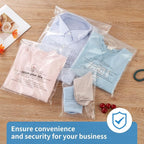 iMailer - 500 Pcs - 12" x 18" Poly Bags with Suffocation Warning Self Seal- Clear Shipping Bags 1.6 Mil for Clothing, Shirts, Packaging - Permanent Adhesive