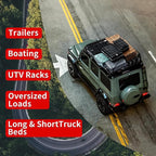 Heavy Duty Cargo Net for Pickup Truck Bed - Stretches from 5' x 7' to 15' x 21' - 12 Metal Carabiners - Compatible with Ford, Dodge RAM, Chevy, Toyota - Ideal for (Black, 5X7 Feet)