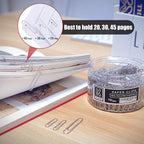 750 Paper Clips Assorted Sizes Small, Medium and Large Paper Clips for Paperwork Ideal for Home, School and Office Use (Assorted, Silver)